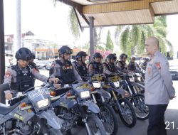 Kapolres Cek Kondisi Randis dan Perkuat Personel Patmor Sat Samapta Polres Pinrang