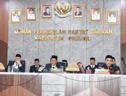 Ketua DPRD Pinrang Pimpin Rapat Paripurna Penyampaian Rekomendasi LKPJ 2024