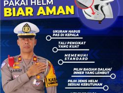 Satlantas Polres Luwu Gencarkan Edukasi Keselamatan Berkendara: “Pakai Helm Biar Aman”