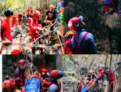 MAPALA PNUP Makassar Gelar Vertical Cave Rescue di Medan Sulit