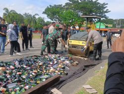 Komandan Kodim 1404 Pinrang Apresiasi Pemusnahan Miras Hasil Operasi Pekat Lipu 2025