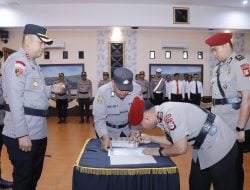 Kapolres Pimpin Upacara Serah Terima Jabatan di Lingkup Polres Pinrang