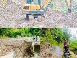 Pemda Kerahkan Excavator Evakuasi Material Longsor Ke Obwis Ollon