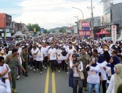 Antusias Warga Menyemarakkan Hari Jadi Kabupaten Luwu Ke-66 Melalui Jalan Sehat Anti Mager