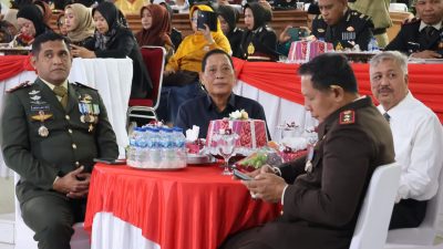 Dandim 1404 Pinrang Hadiri Upacara Hari Bhayangkara ke-79 di Halaman Kantor Bupati